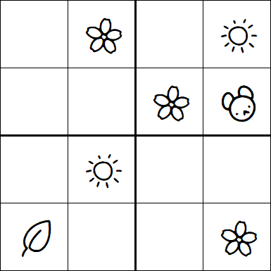 Kids Sudoku 4x4 - Easy