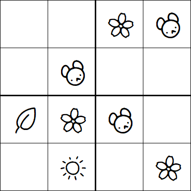 Kids Sudoku 4x4 - Easy