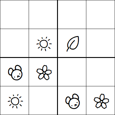 Kids Sudoku 4x4 - Easy