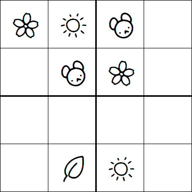 Kids Sudoku 4x4 - Easy