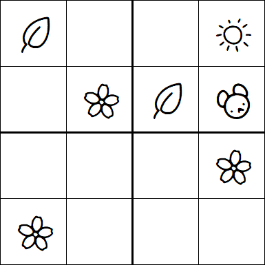 Kids Sudoku 4x4 - Easy