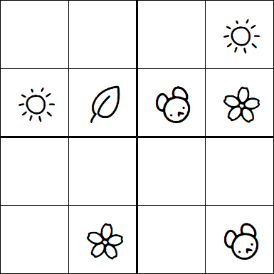 Kids Sudoku 4x4 - Easy