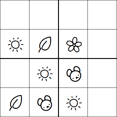 Kids Sudoku 4x4 - Easy
