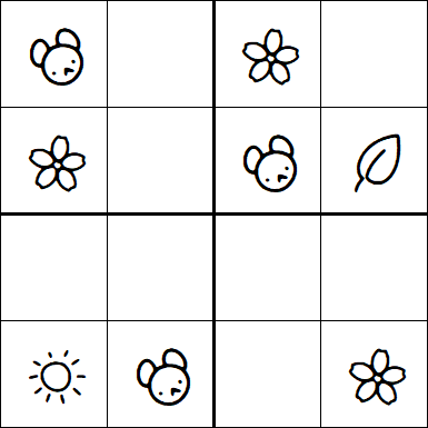Kids Sudoku 4x4 - Easy