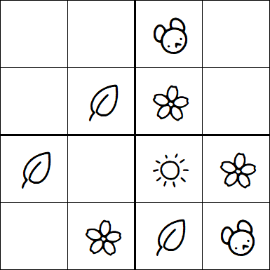 Kids Sudoku 4x4 - Easy