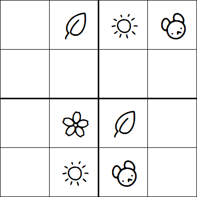 Kids Sudoku 4x4 - Easy