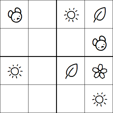 Kids Sudoku 4x4 - Easy
