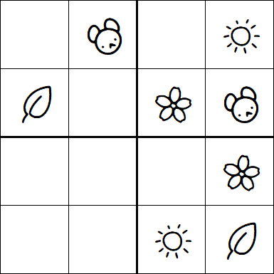 Kids Sudoku 4x4 - Easy