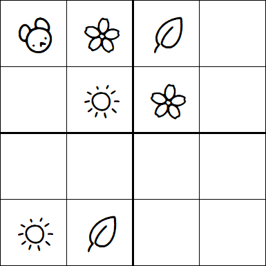 Kids Sudoku 4x4 - Easy