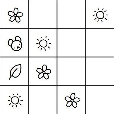 Kids Sudoku 4x4 - Easy