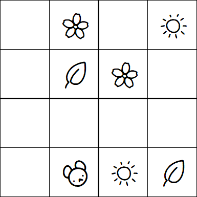 Kids Sudoku 4x4 - Easy