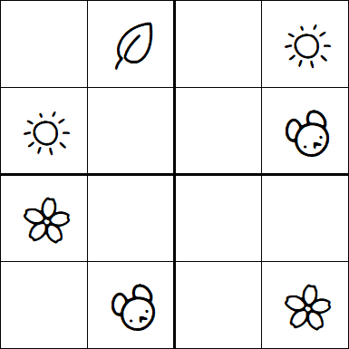 Kids Sudoku 4x4 - Simple