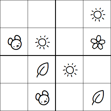 Kids Sudoku 4x4 - Simple