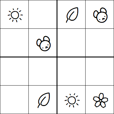 Kids Sudoku 4x4 - Simple