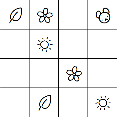 Kids Sudoku 4x4 - Simple
