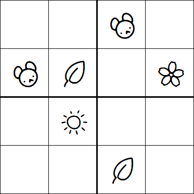 Kids Sudoku 4x4 - Simple
