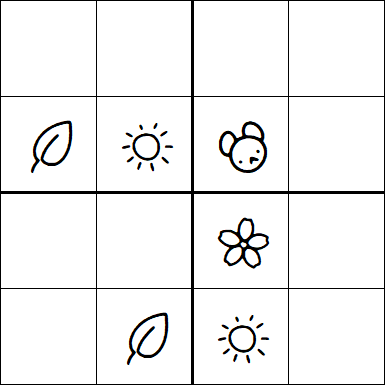 Kids Sudoku 4x4 - Simple