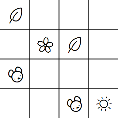 Kids Sudoku 4x4 - Simple