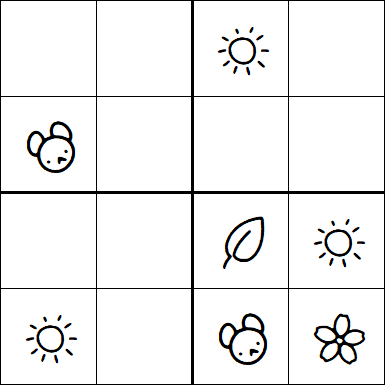 Kids Sudoku 4x4 - Simple