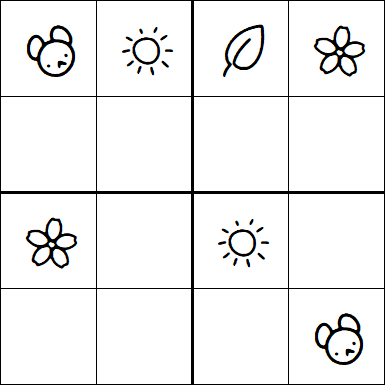 Kids Sudoku 4x4 - Simple