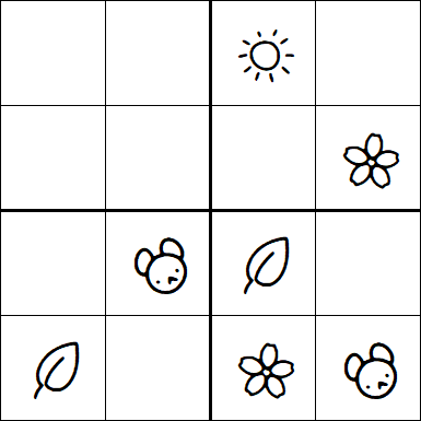 Kids Sudoku 4x4 - Simple