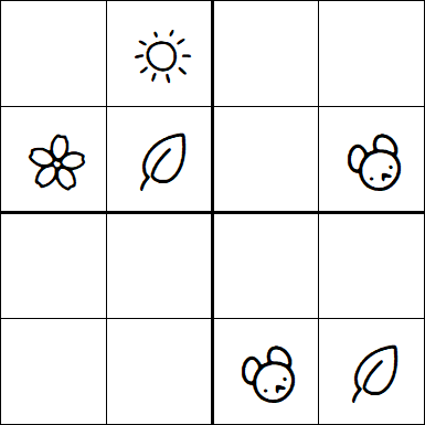 Kids Sudoku 4x4 - Easy