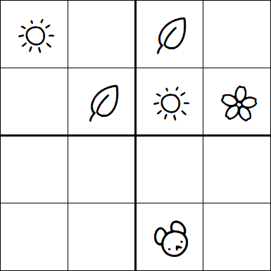 Kids Sudoku 4x4 - Easy