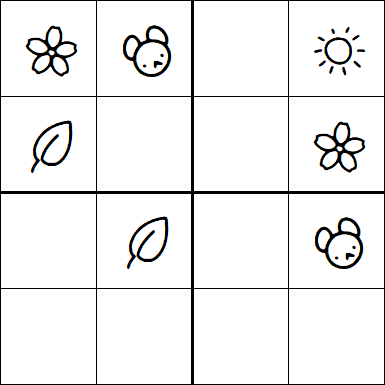 Kids Sudoku 4x4 - Easy