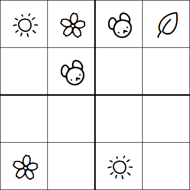 Kids Sudoku 4x4 - Easy