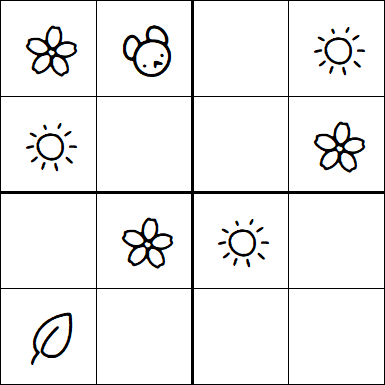 Kids Sudoku 4x4 - Easy