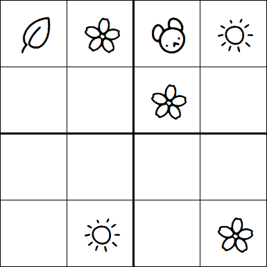 Kids Sudoku 4x4 - Easy