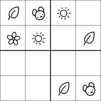 Kids Sudoku 4x4 - Easy
