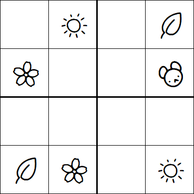 Kids Sudoku 4x4 - Easy