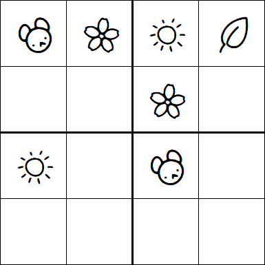 Kids Sudoku 4x4 - Easy