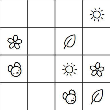 Kids Sudoku 4x4 - Easy