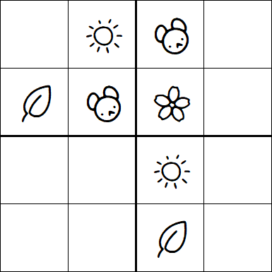 Kids Sudoku 4x4 - Easy
