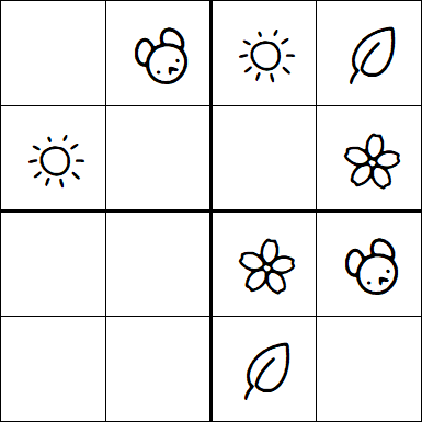 Kids Sudoku 4x4 - Easy