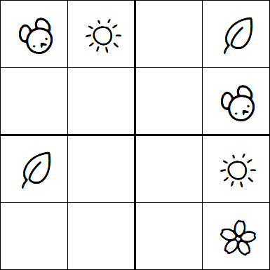 Kids Sudoku 4x4 - Easy