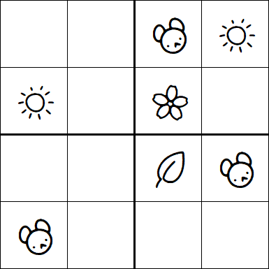 Kids Sudoku 4x4 - Easy