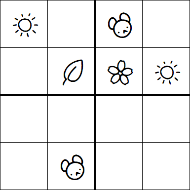 Kids Sudoku 4x4 - Difficile
