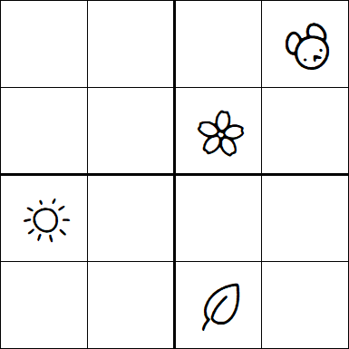 Kids Sudoku 4x4 - Difficile