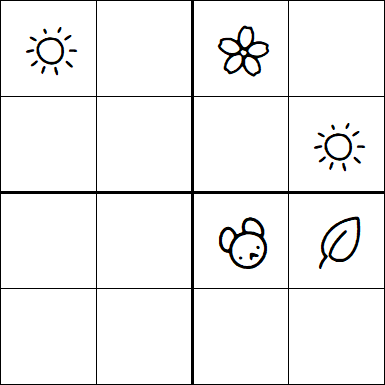 Kids Sudoku 4x4 - Difficile