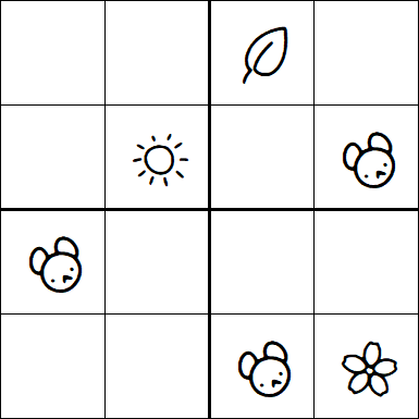 Kids Sudoku 4x4 - Difficile