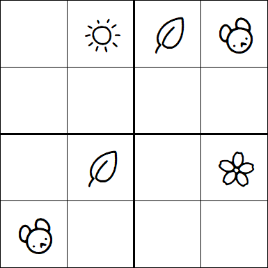Kids Sudoku 4x4 - Difficile