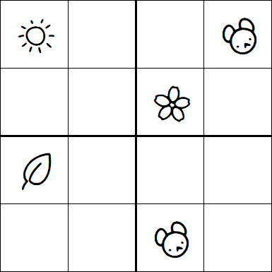 Kids Sudoku 4x4 - Difficile