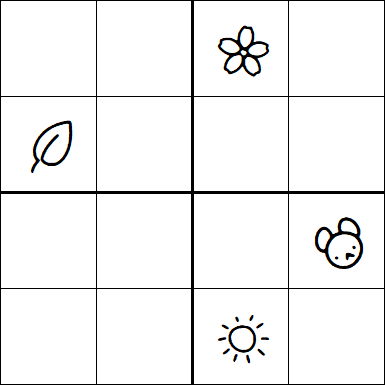 Kids Sudoku 4x4 - Difficile