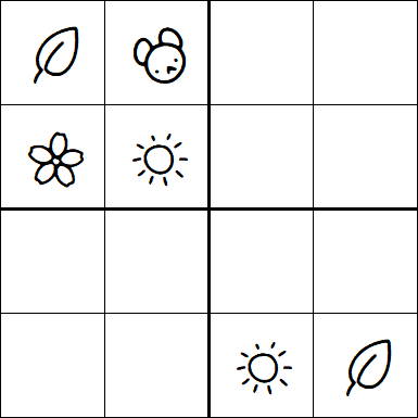 Kids Sudoku 4x4 - Difficile