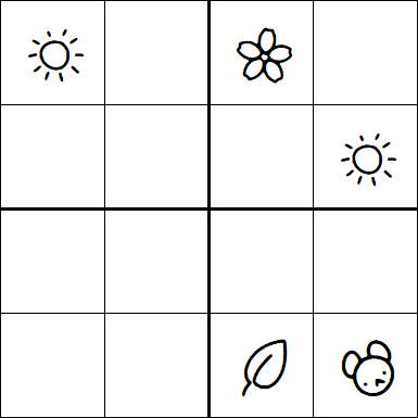 Kids Sudoku 4x4 - Difficile