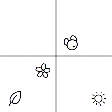 Kids Sudoku 4x4 - Difficile