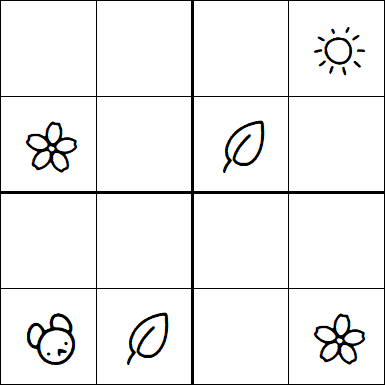 Kids Sudoku 4x4 - Medium